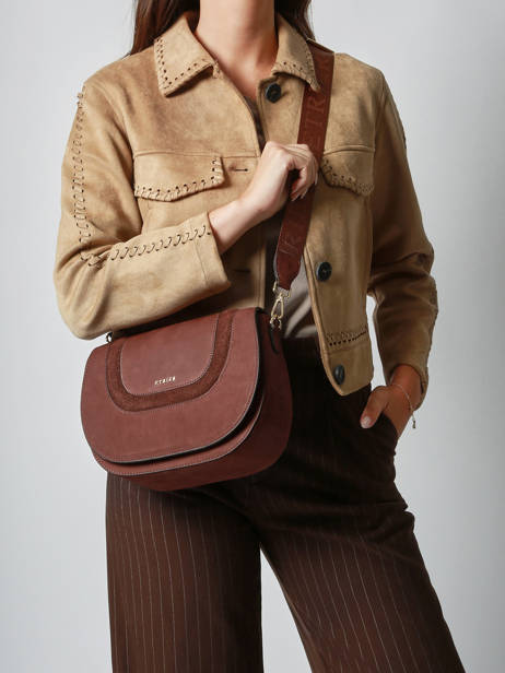 Sac Bandoulière M Lasso Cuir Etrier Marron lasso ELAS152M vue secondaire 1